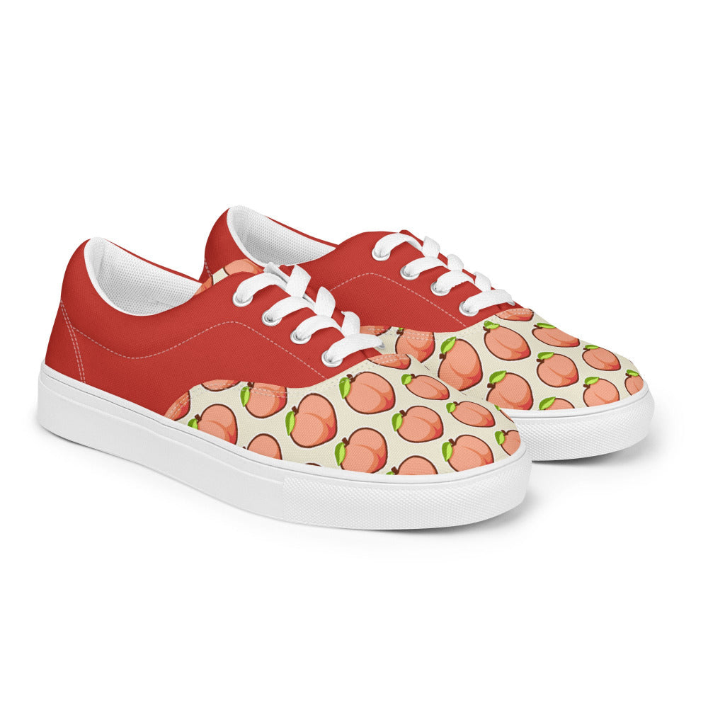 Spicy Peach Womens Canvas Sneakers - https://ascensionemporium.net